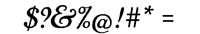 Pabst Oldstyle Swash Font OTHER CHARS