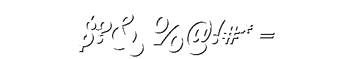 Pacifica Shadow Font OTHER CHARS