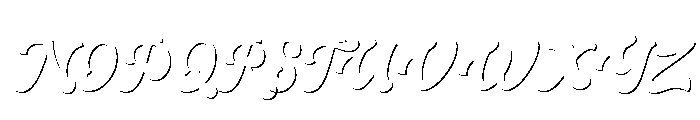 Pacifica Shadow Font UPPERCASE