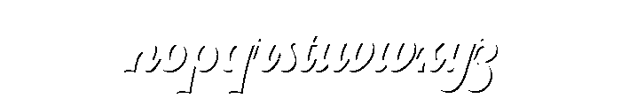 Pacifica Shadow Font LOWERCASE