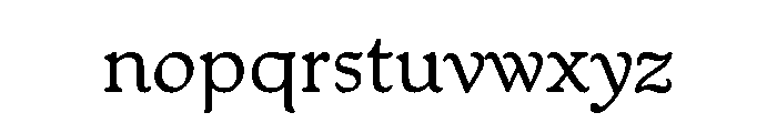 Packard New Style Regular Font LOWERCASE
