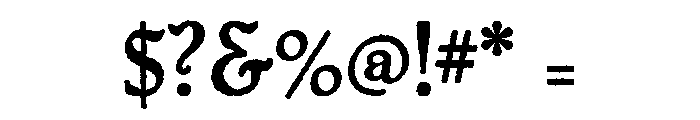 Packard Old Style Bold Font OTHER CHARS