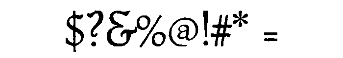 Packard Old Style Regular Font OTHER CHARS