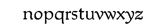 Packard Old Style Regular Font LOWERCASE