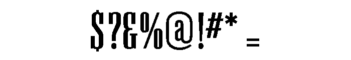 Pall Mall Bold Font OTHER CHARS