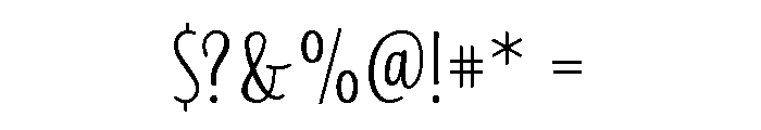 Palomino Sans One Clean Font OTHER CHARS