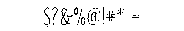 Palomino Sans One Rough Font OTHER CHARS