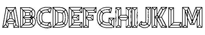 Panini Beveled Empty Rough Font UPPERCASE