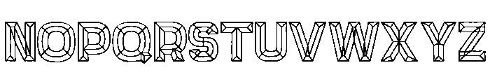 Panini Beveled Empty Rough Font UPPERCASE