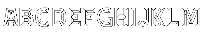 Panini Beveled Empty Font UPPERCASE