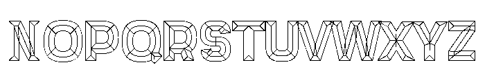 Panini Beveled Empty Font UPPERCASE