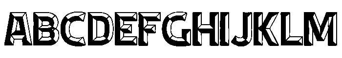 Panini Beveled Rough Font UPPERCASE