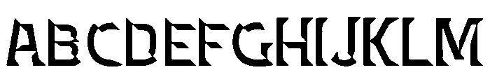Panini Beveled Shadows Rough Font UPPERCASE