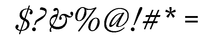 Panta Display Light Italic Font OTHER CHARS