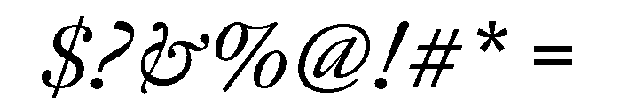 Panta Display Regular Italic Font OTHER CHARS