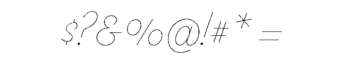 Parkside Hairline Font OTHER CHARS