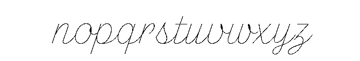 Parkside Hairline Font LOWERCASE