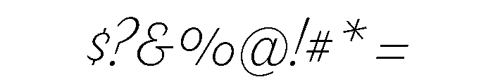 Parkside Thin Font OTHER CHARS