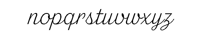 Parkside Thin Font LOWERCASE