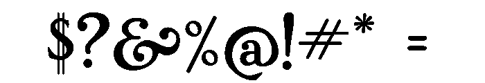 Parrish Roman Font OTHER CHARS