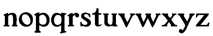 Parrish Roman Font LOWERCASE