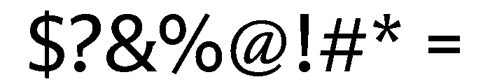 Partiche Light Font OTHER CHARS