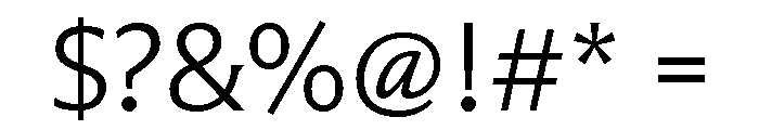 Partiche Thin Font OTHER CHARS