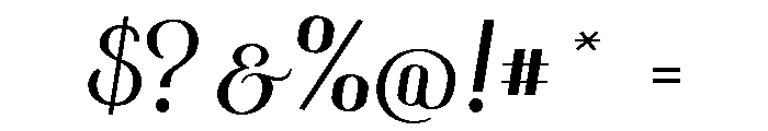 Pasternak Regular Font OTHER CHARS