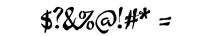 Pastiche Brush Regular Font OTHER CHARS