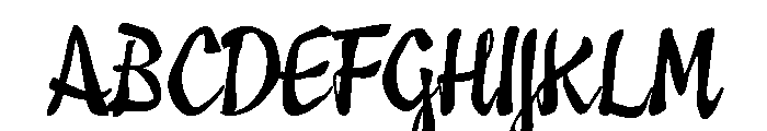 Pastiche Brush Regular Font UPPERCASE