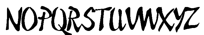 Pastiche Brush Regular Font UPPERCASE