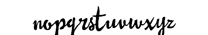 Pastiche Brush Regular Font LOWERCASE