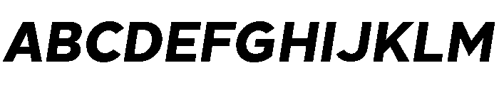 Patricia Gothic Heavy Italic Font UPPERCASE