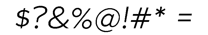 Patricia Gothic Light Italic Font OTHER CHARS