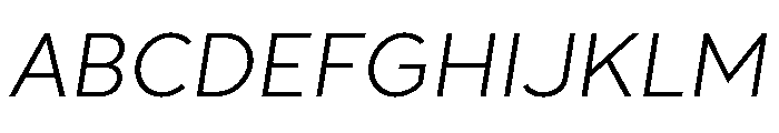 Patricia Gothic Light Italic Font UPPERCASE