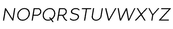 Patricia Gothic Light Italic Font UPPERCASE