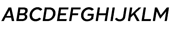 Patricia Gothic Semi Bold Italic Font UPPERCASE
