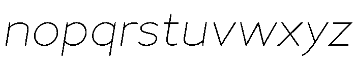 Patricia Gothic Thin Italic Font LOWERCASE