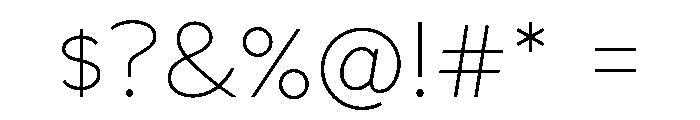Patricia Gothic Thin Font OTHER CHARS