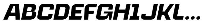 PC Magrok Extra Bold Slanted Font UPPERCASE