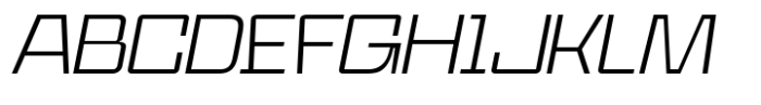 PC Magrok Extra Light Slanted Font UPPERCASE
