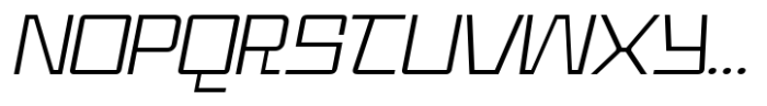 PC Magrok Extra Light Slanted Font UPPERCASE