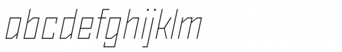 Pcast Thin Italic Font LOWERCASE