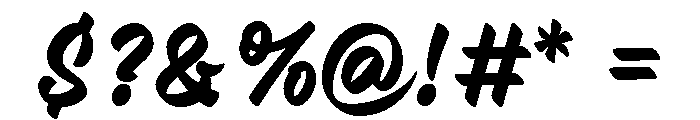 PD Monolina Brush Regular Font OTHER CHARS
