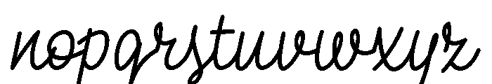 PD Monolina Medium Font LOWERCASE