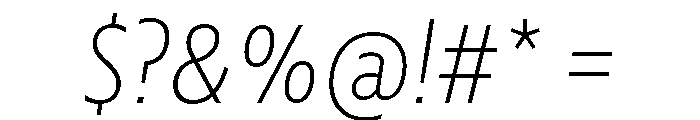 Pd Monolina Extra Light Italic Font OTHER CHARS
