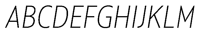 Pd Monolina Extra Light Italic Font UPPERCASE