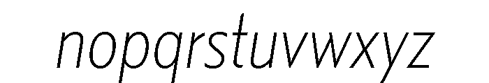 Pd Monolina Extra Light Italic Font LOWERCASE