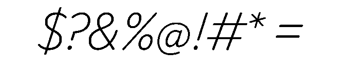 Pd Monolina Extra Light Font OTHER CHARS