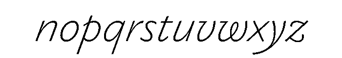Pd Monolina Light Italic Font LOWERCASE